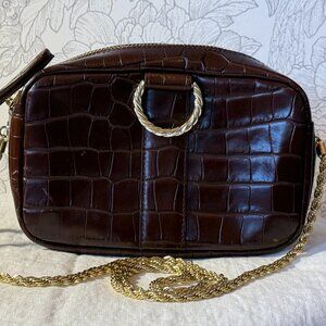 Loeffler Randall Crossbody | Women's | Brown Croc Embossed | Small